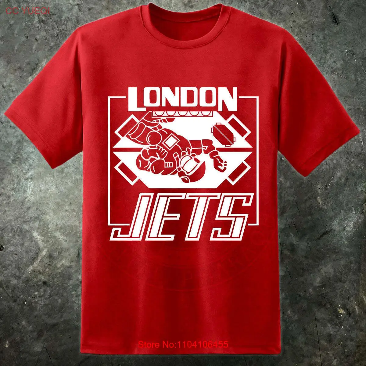 London Jets Herren Rot Zwerg Inspiriert Null Gravity Fußball Dave Lister T-Shirt