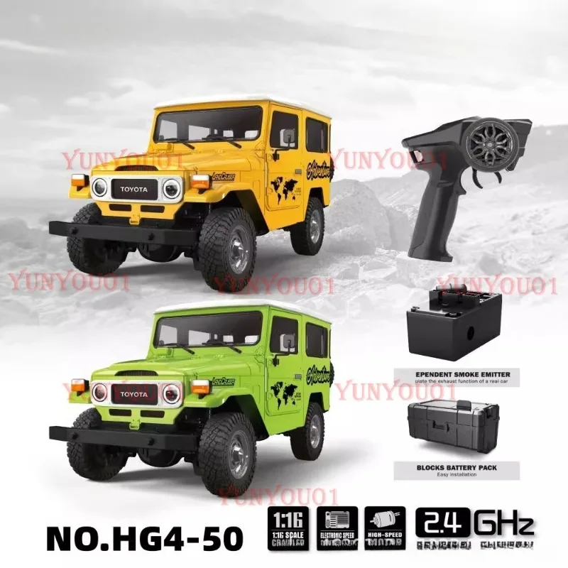 Suitable for 1/16 Toyota Electric RC Remote Control Car Exquisite Gifts Lighting and Sound Effects FJ40 Simulation Model