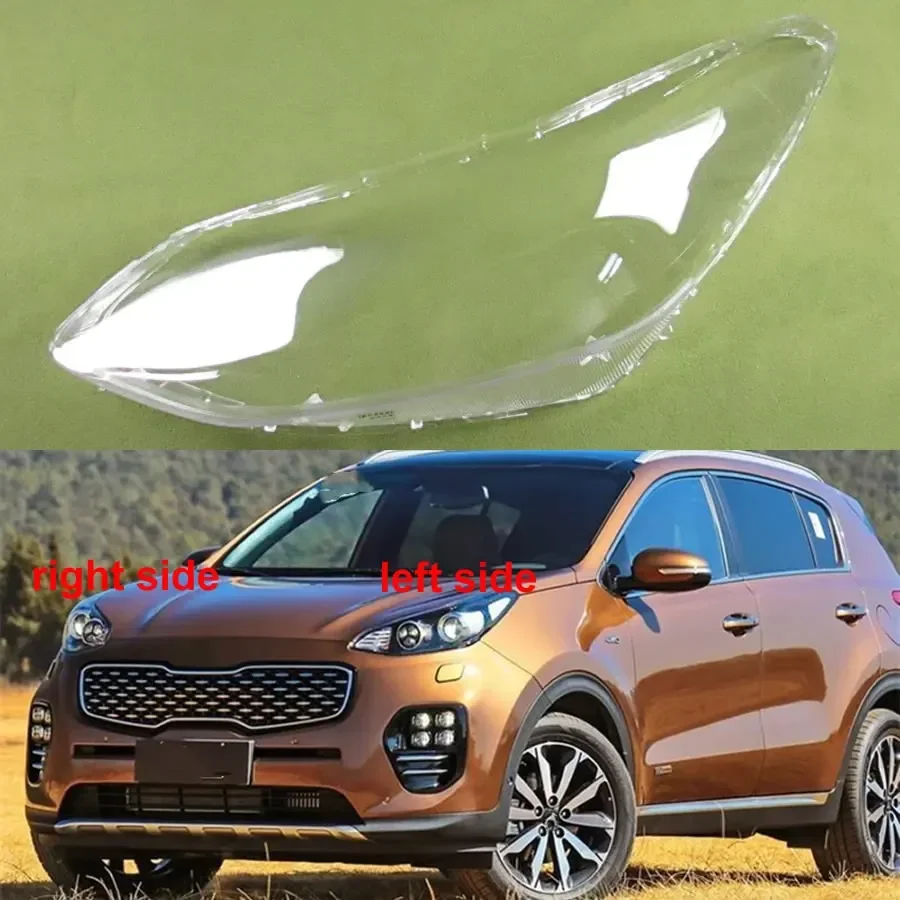 

For Kia KX5 2016 2017 2018 Headlight Cover Transparent Lampshade Lamp Case Headlamp Shell Plexiglass Replace Original Lens