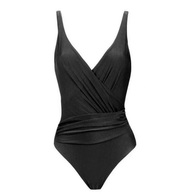 Summer Black Swimwear Female One Piece Swimsuits Closed Push Up Body Women\'s Beach Swimming Wear Bathing Suits Pool Bather 2024