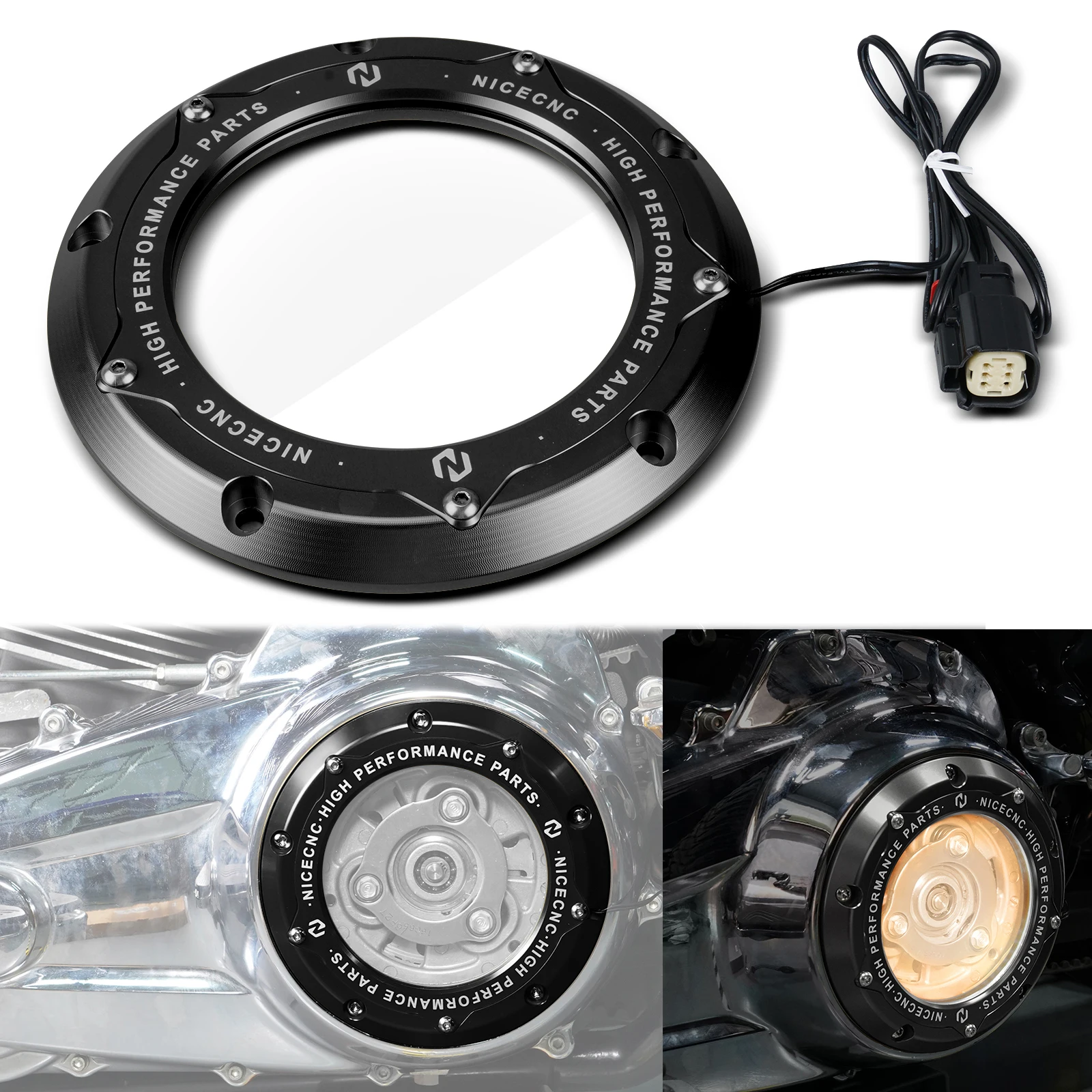 

LED Motorcycle Transparent Clutch Cover for Harley Road King Road Glide Street Glide Road Glide CVO Limited Ultra Limited