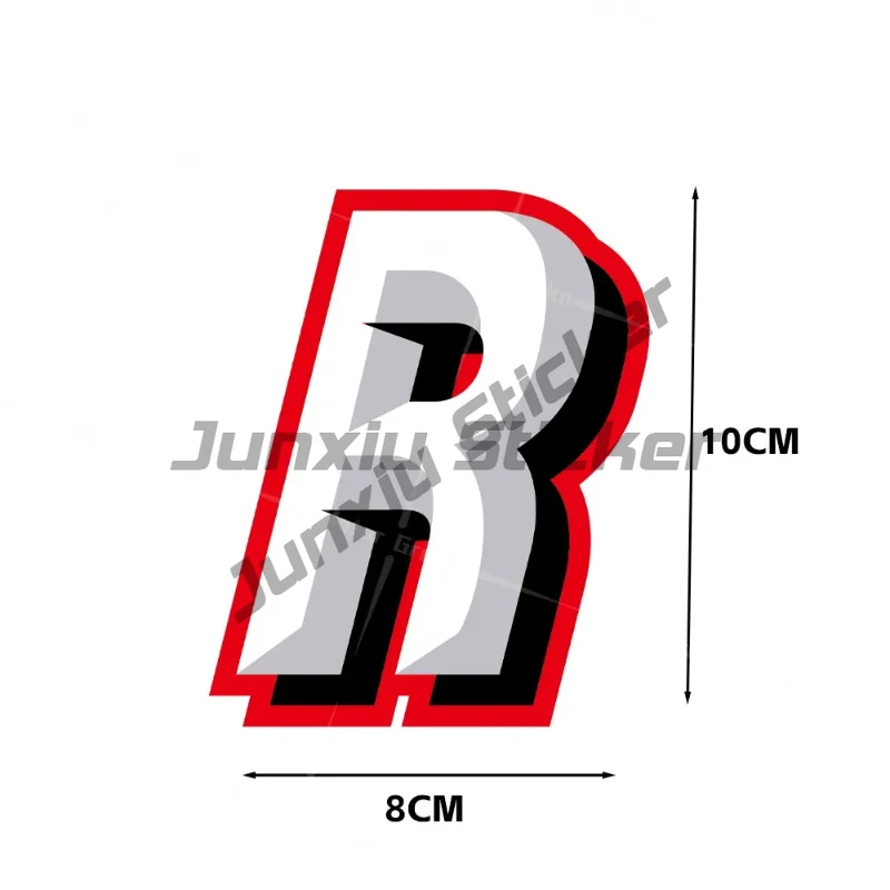 English Alphabet I-Z Motorcycle Reflective DIY Car Sticker Accessories Vehicle Supplies Products Stylish Waterproof Decals