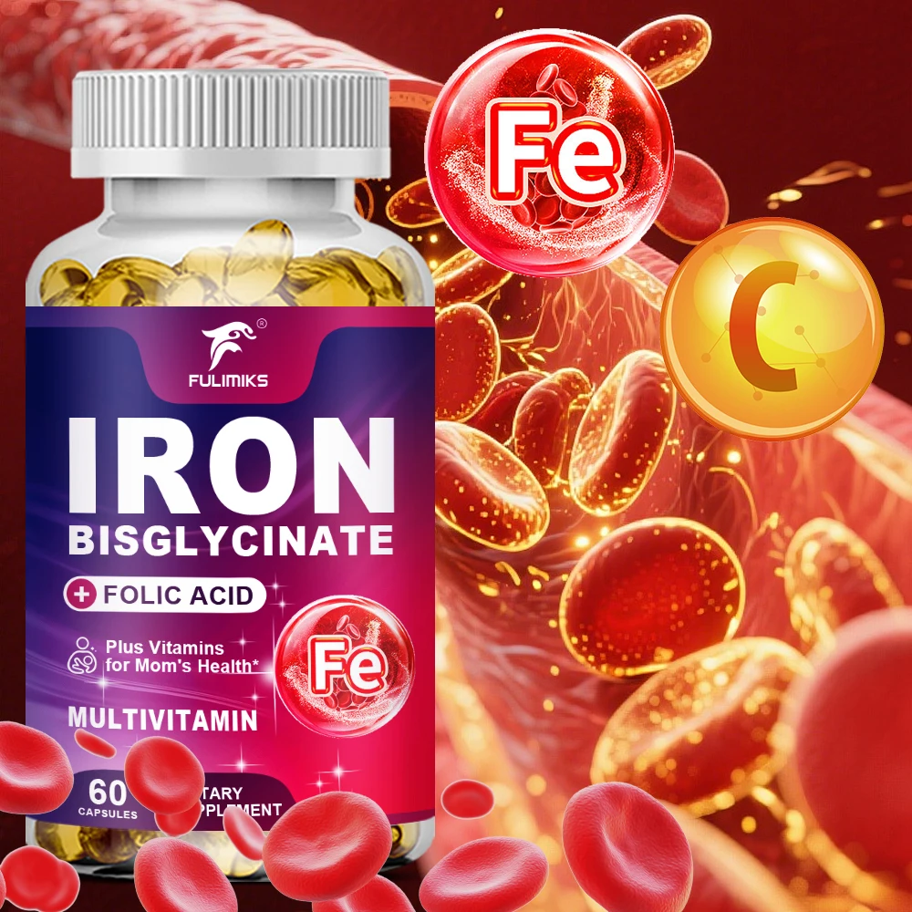 

Iron Supplement for Women, Fight Fatigue, Boost Cellular Energy, Support Blood Health & Immune System, High Absorption, Non-GMO