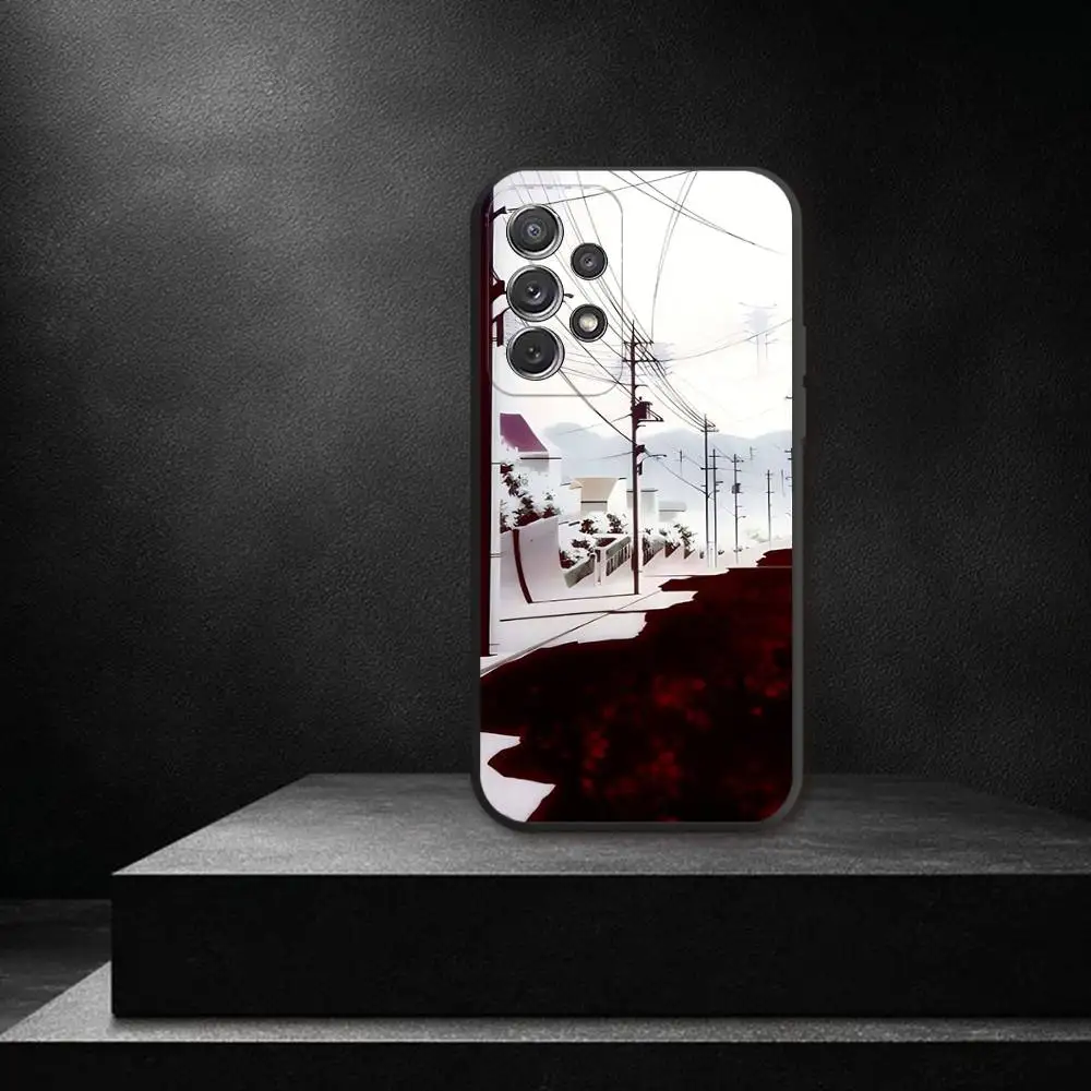 Чехол для телефона S-Serial Experiments자 для Samsung S 25,24,23,22,30,21,10,9,Ultra,Plus,Lite,FE,4,5G, черный мягкий чехол