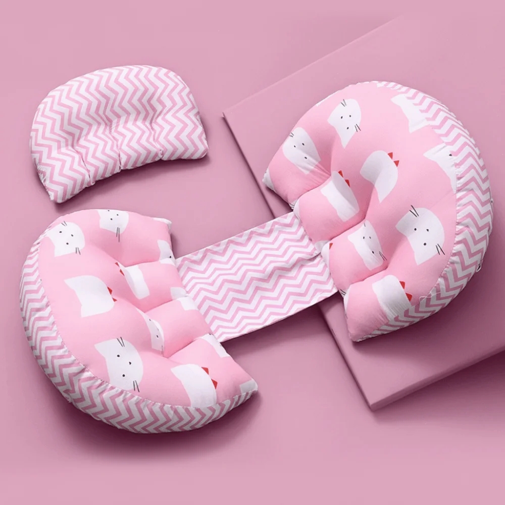 

High Resilience Pregnancy Pillow Adjustable Distance Cartoon Maternity Cushion Animal Pattern Ergonomic Sleeping Body Pillow