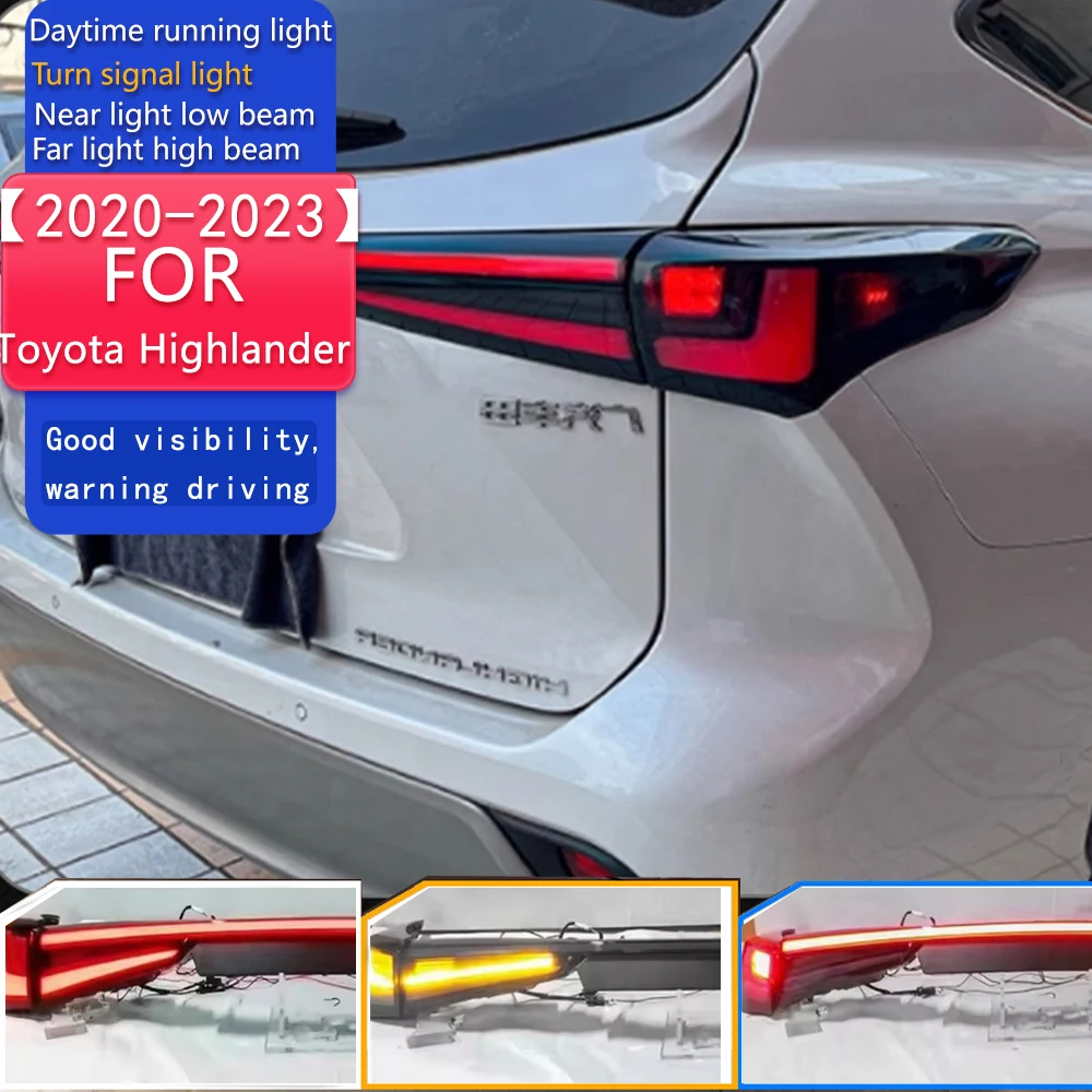 

Car Styling for Toyota Highlander LED Tail Light 2020-2023 New Kluger Rear Lamp DRL Dynamic Signal Brake Reverse Accessories