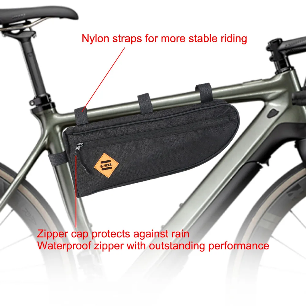 Large Capacity Bicycle Triangle Bag Waterproof Frame Front Tube Bag Universal Packing Pouch Accessories Flat Bottomed bag