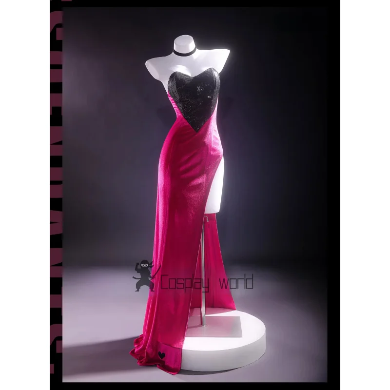 

Anime Angel Dust Cosplay Costume Sexy sequined velvet skirt Uniform Hallowen Carnival Party Play Role Clothes