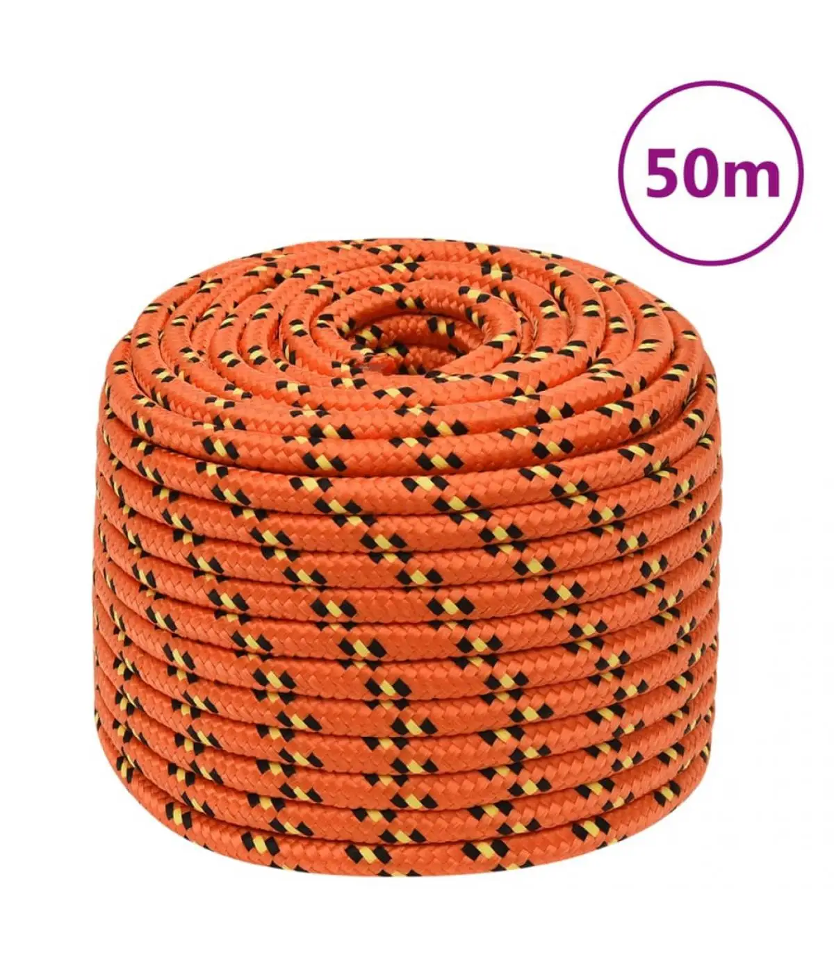 Metal ropes and ropes PP orange boat rope 14 mm 50 m