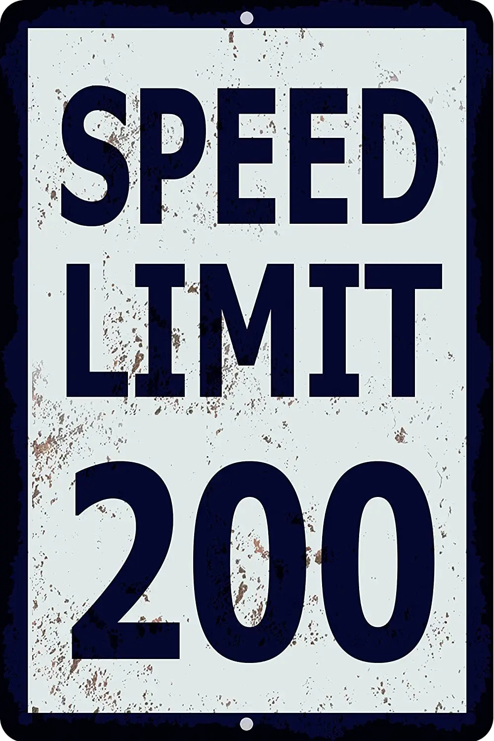 Funny Mechanic Metal Tin Sign Wall Decor Man Cave Bar Speed Limit 200 MPH 8x12 inch