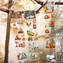 Mr. Paper, 200 cm/rolo, fita temática de acampamento para piquenique na floresta, materiais para scrapbook, cadernos, diários, adesivos decorativos de papelaria