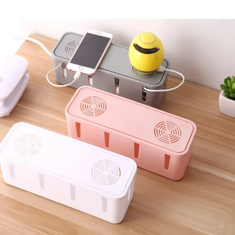 

Power Strip Boxes Socket Plug Outlet Charge Cable Case Desktop Extension Cord Board Bin Holder Office Organizer