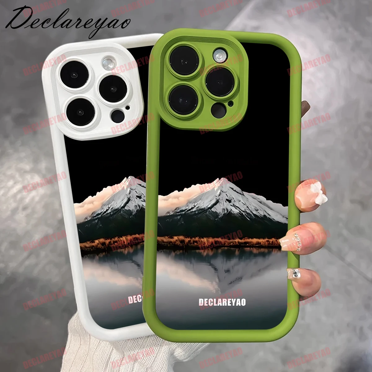 DECLAREYAO ماتي بولي يوريثان ضوء سليم غطاء ناعم آيفون SE 2020 14 برو 16e 13 12 Mini 11 X Xs Max XR 7 8 حافظة سيليكون مقاومة للصدمات