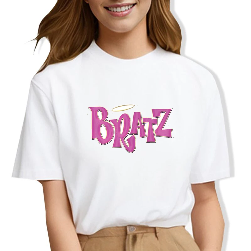 Women's T-shirt, Bratz Graphic Tee Summer Outdoor Clothes, Tops For women