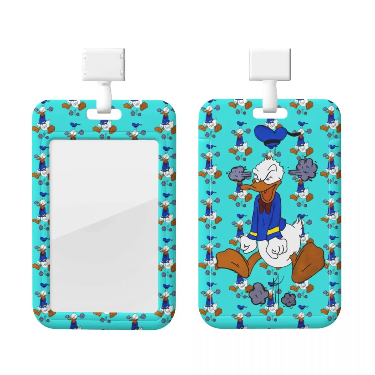 

Пользовательский ремешок с изображением Дональда Дака, защита для удостоверения личности, бейдж-карта, унисекс, мультяшный студенческий ремешок для кампуса, держатель для карт, аксессуары для обзоров