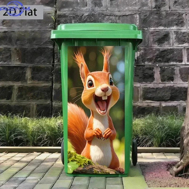 Home Trash Dustbin 2D Printed Graphic Decal Chic Visual Ornament for Bin Restyle