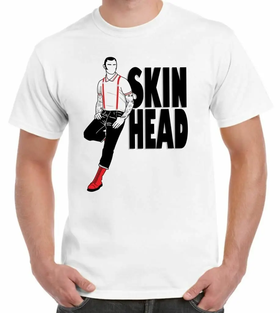 SKINHEAD MEN'S T SHIRT Oi Skin Head Ska 2 Tone