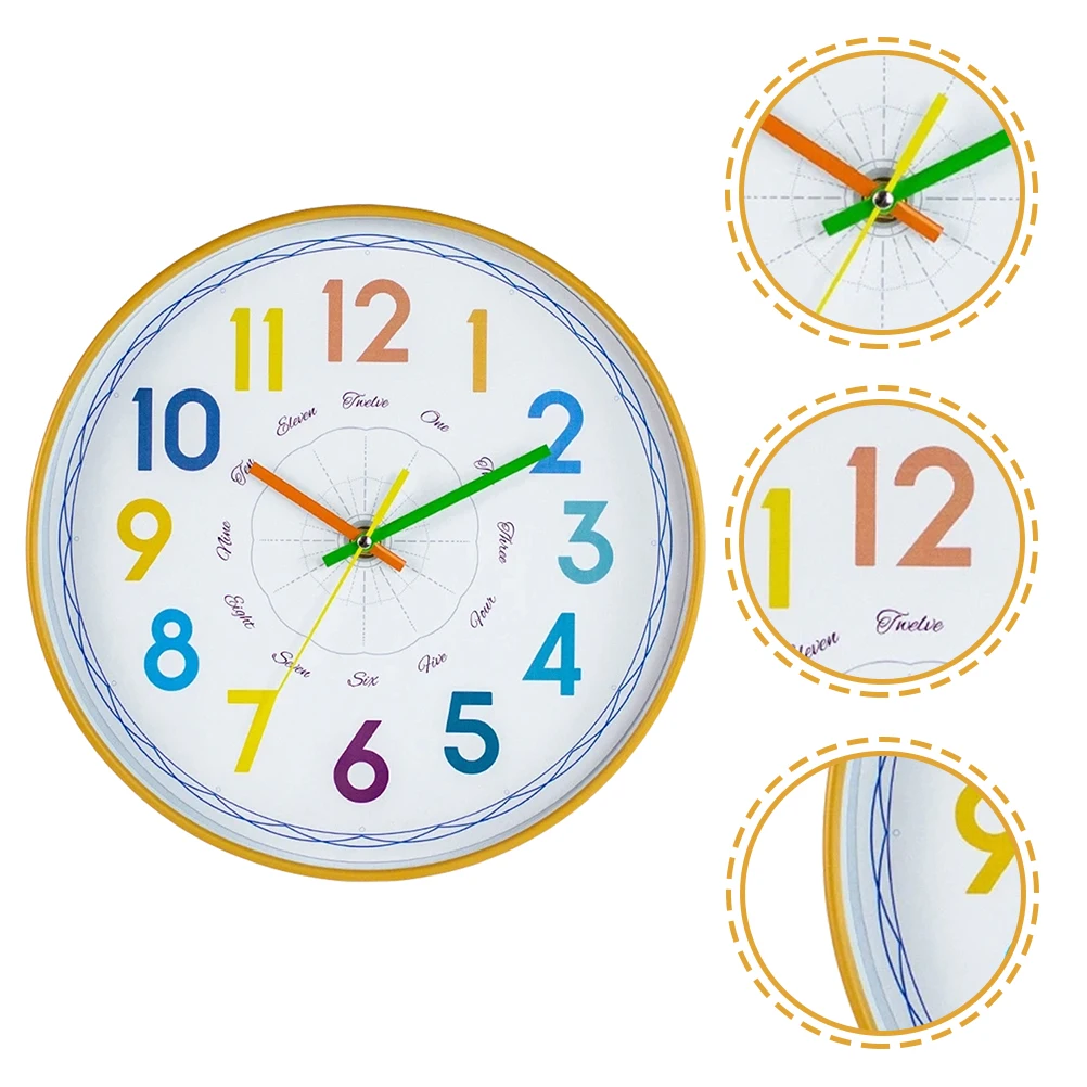 

Cute Kids Childrens Bedroom Living Room Living Room Wall Decor Kitchen Office Decor Kitchen Clocks Wall Silent Colorful