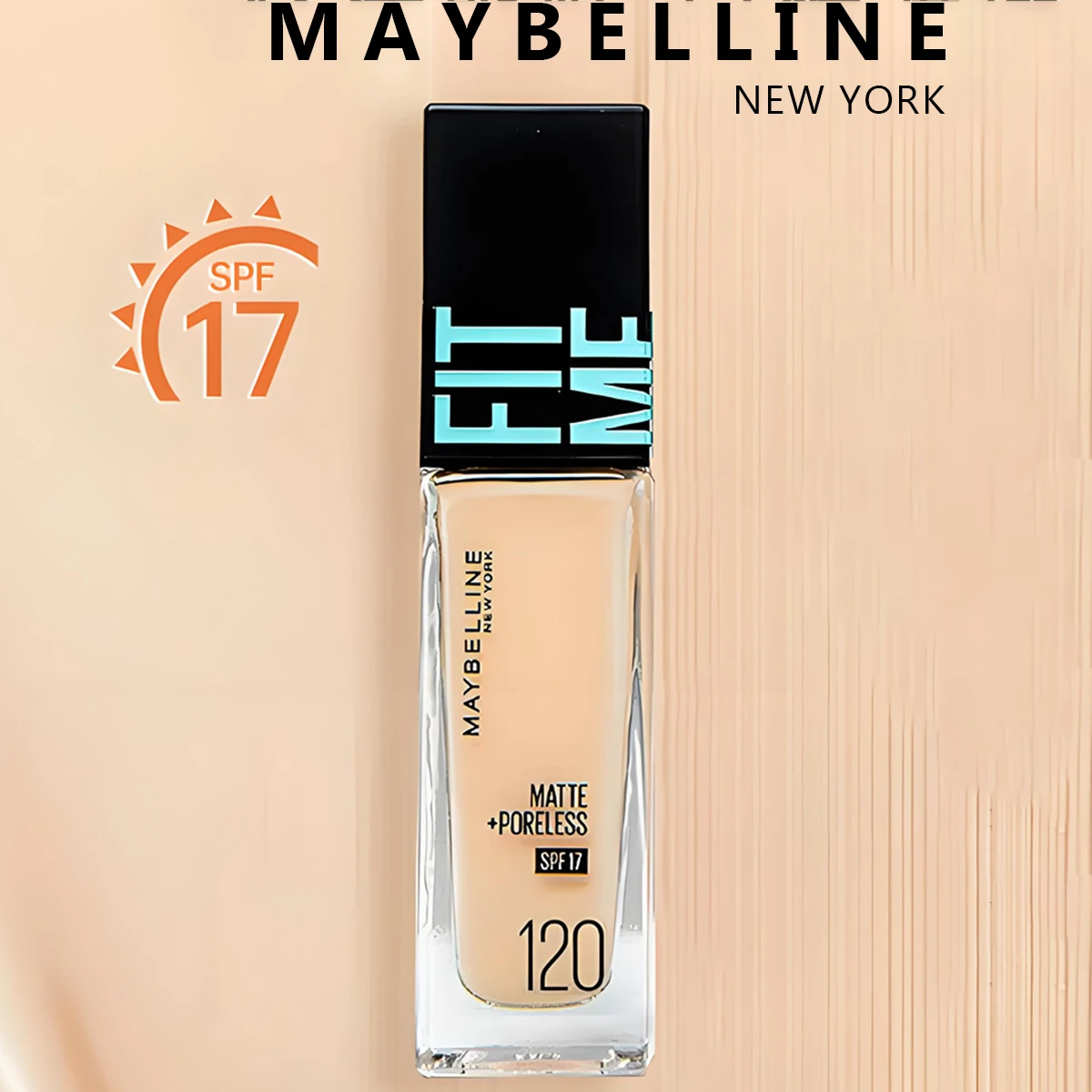 

Тональная основа Maybelline по индивидуальному заказу Water Feeling Liquid 120, солнцезащитный крем SPF17