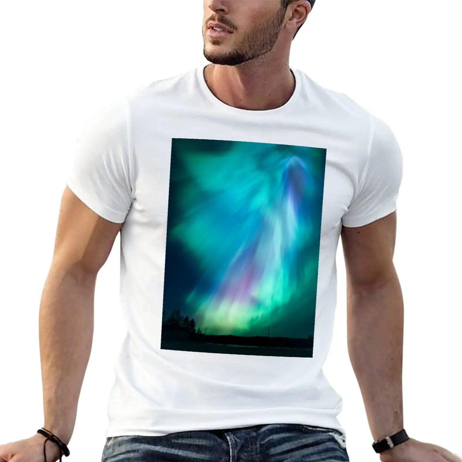 

Beautiful northern lights T-Shirt blanks funnys blacks mens graphic t-shirts anime