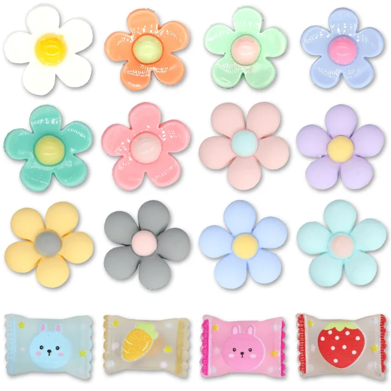 

Cute Candy Flower Button Plastic Acryl Child Decorative Buttons for Clothing Women Suit Sewing Accessories Scrapbooking Garment