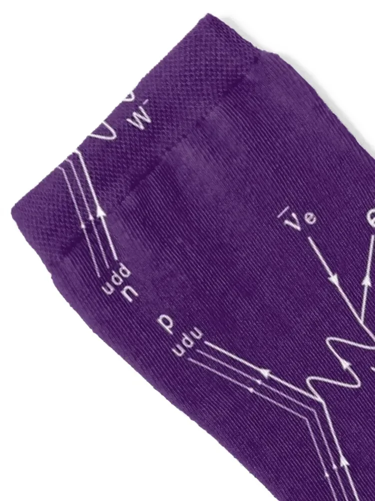 Feynman diagram purple Socks Argentina Stockings man Men's Socks Women's