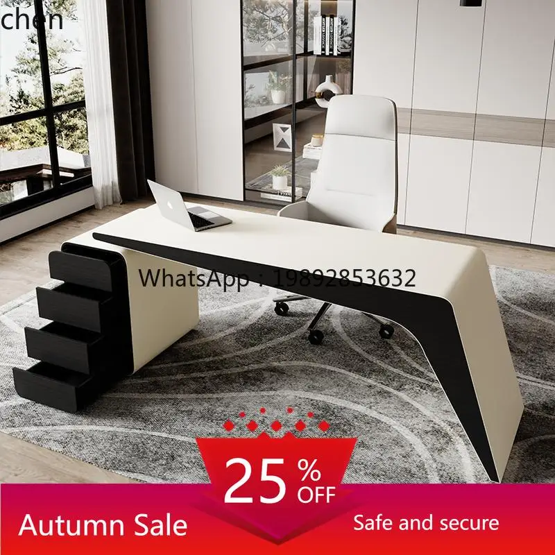 

Minimalist Boss Simple Modern Study Single Desk Home High-end Office Desk and Chair Set