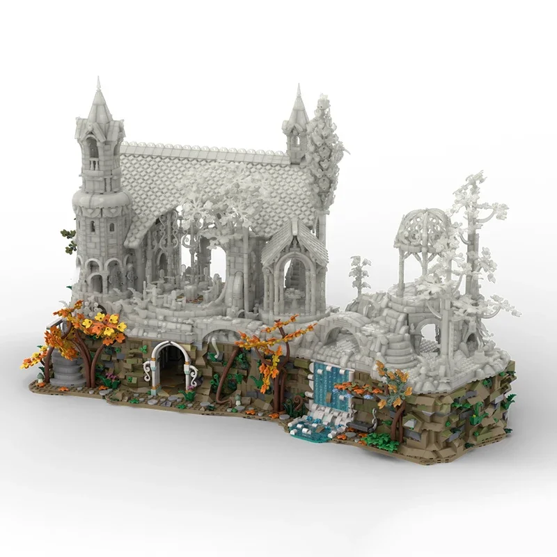 Exquisito nuevo producto, bloque de construcción MOC, modelo de escena de anillo, tecnología de expansión de base Ruiwen, juguete modular para niños, montaje DIY