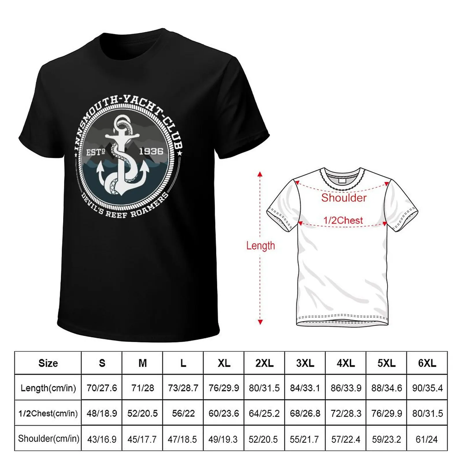 Innsmouth-Yacht-Club T-Shirt Long Lasting Casual T-Shirt