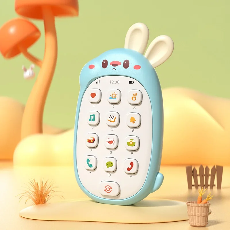 Kinder-Kaninchen-Handy-Spielzeug kann kauen und puzzle frühe Bildung multifunktionale Musik Simulation Telefon Spielzeug