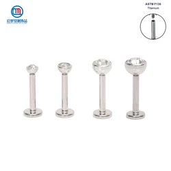 QM ASTM F136 Titanium Internally Threaded Crystal Ball Piercing Ear Helix Tragus Body Jewelry