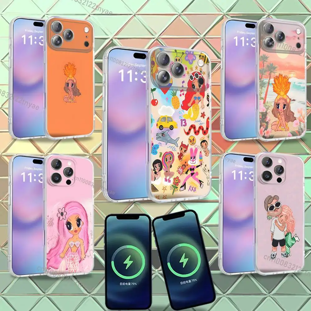 

K-Karol G Tropicoqueta Phone Case For iPhone 16,14,11,17,13,15,12,Air,Plus,Pro,Max,E,Mini Frosted for MagSafe Magnetic Wireless