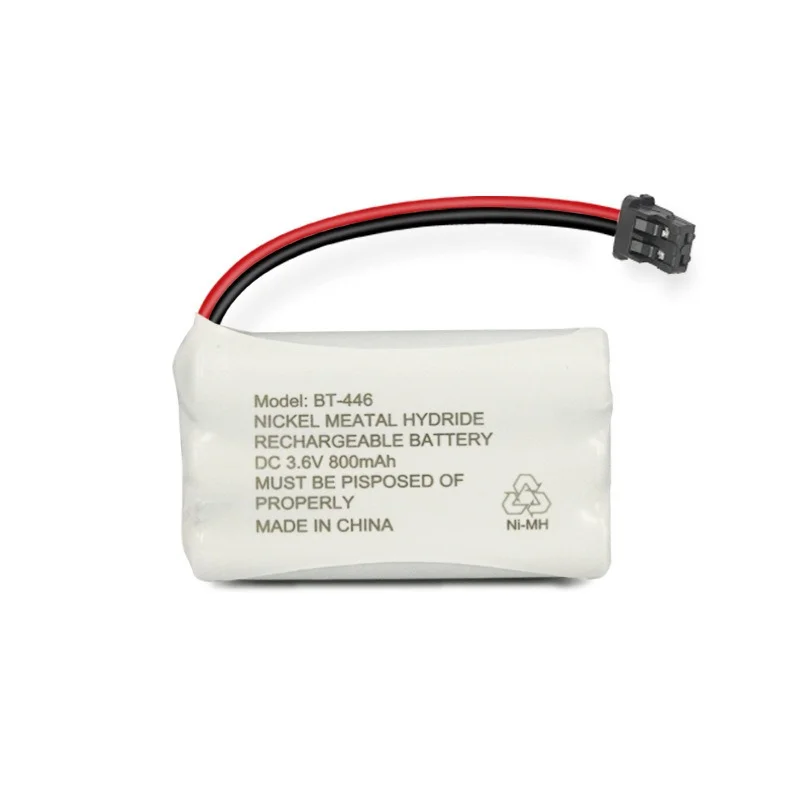 900mAh High Capacity Rechargeable Ni-MH Battery BT-446 3.6V - Compatible with Uniden Cordless Telephone Handset & Base Stations