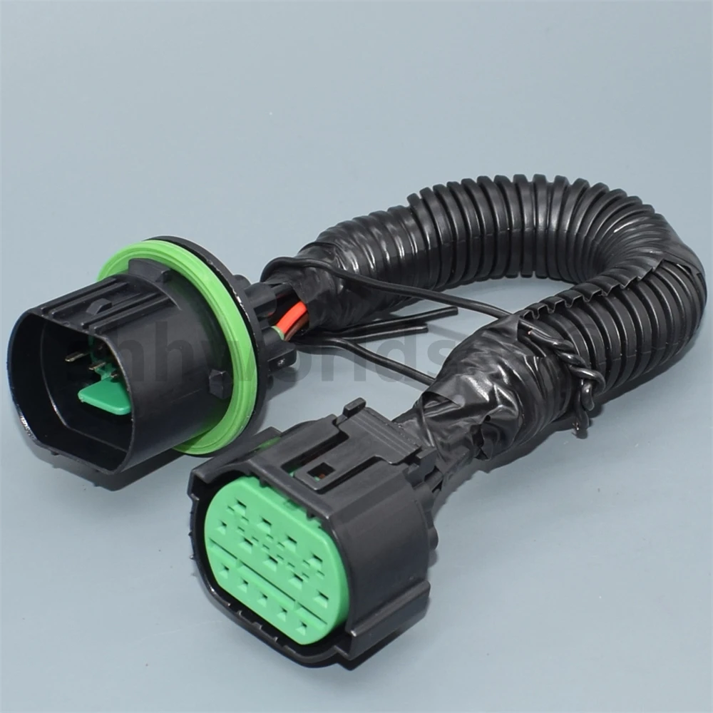14 Pin GL301-14021 GL291-14021 Auto Headlight Waterproof Plug Adapter Car Lamp Light Connector Extension Wire Harness