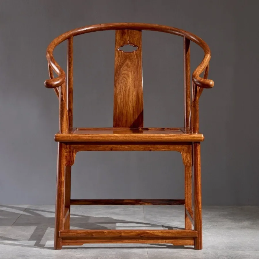Hedgehog rosewood circle chair, antique-style Chinese lounge backrest chair, tea chair