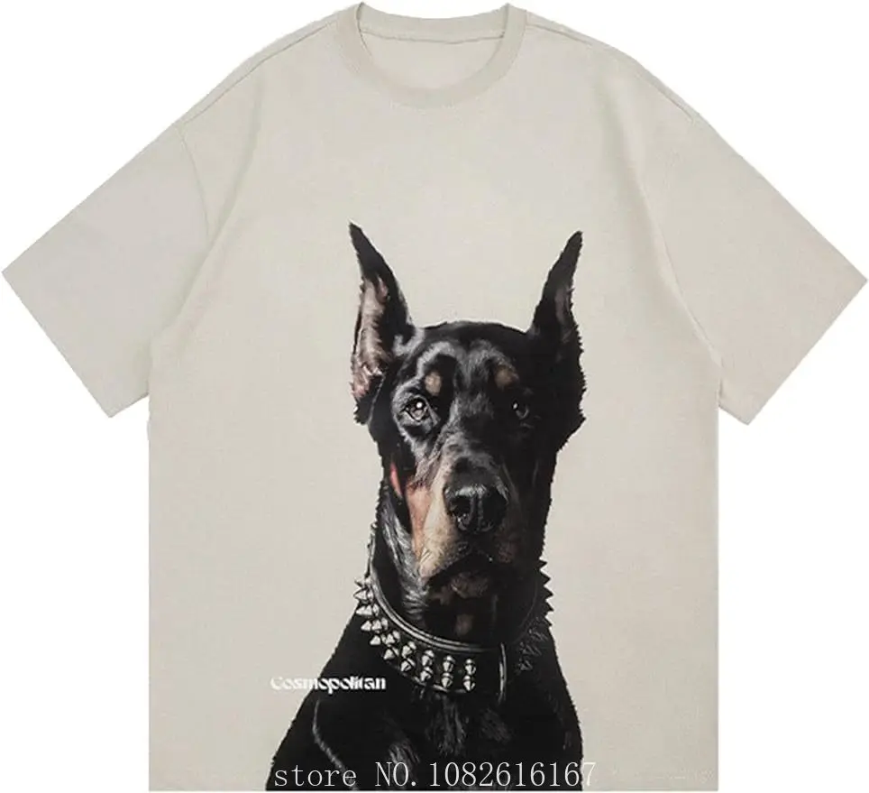 Mens Oversized Dog Cat Graphic Tees Harajuku Shirt Casual Summer Tops Streetwear Aesthetic T-Shirt Unisex wholesale cheap graphi