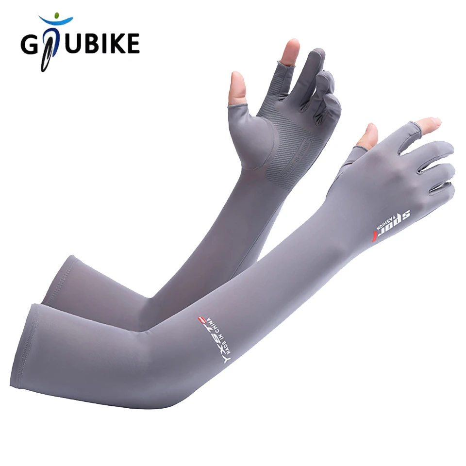 

GTUBIKE Ice Sleeve Sun Protection Summer Breathable Extended Two-finger Glove Arm Sleeve Driving Camo Sleeves For Men Women