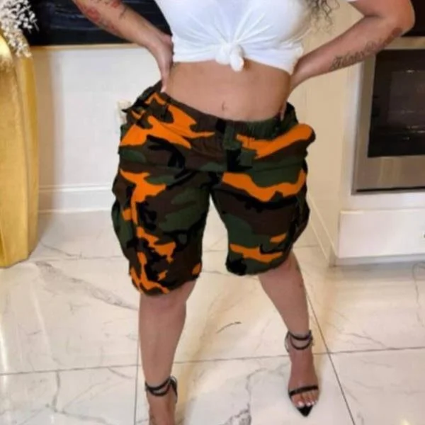 ex التمويه طباعة orts مع كيتس فضفاضة تناسب السراويل عارضة للرجال والنساء مادة PVC منتصف منخفضة الخصر مادة أخرى #2