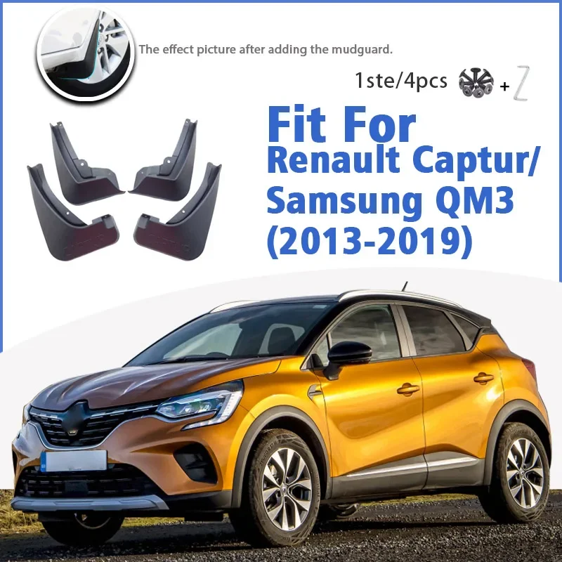 

Для Renault Captur Samsung QM3 2013-2019 брызговики брызговики на крыло брызговики автомобильные аксессуары спереди и сзади 4 шт.