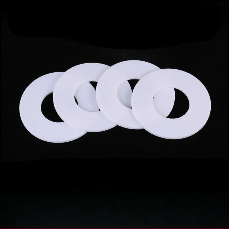 

2mm Thick White PTFE Gasket 5-200mm Inner Diameter Plastic Flat Washer Sealing O Ring