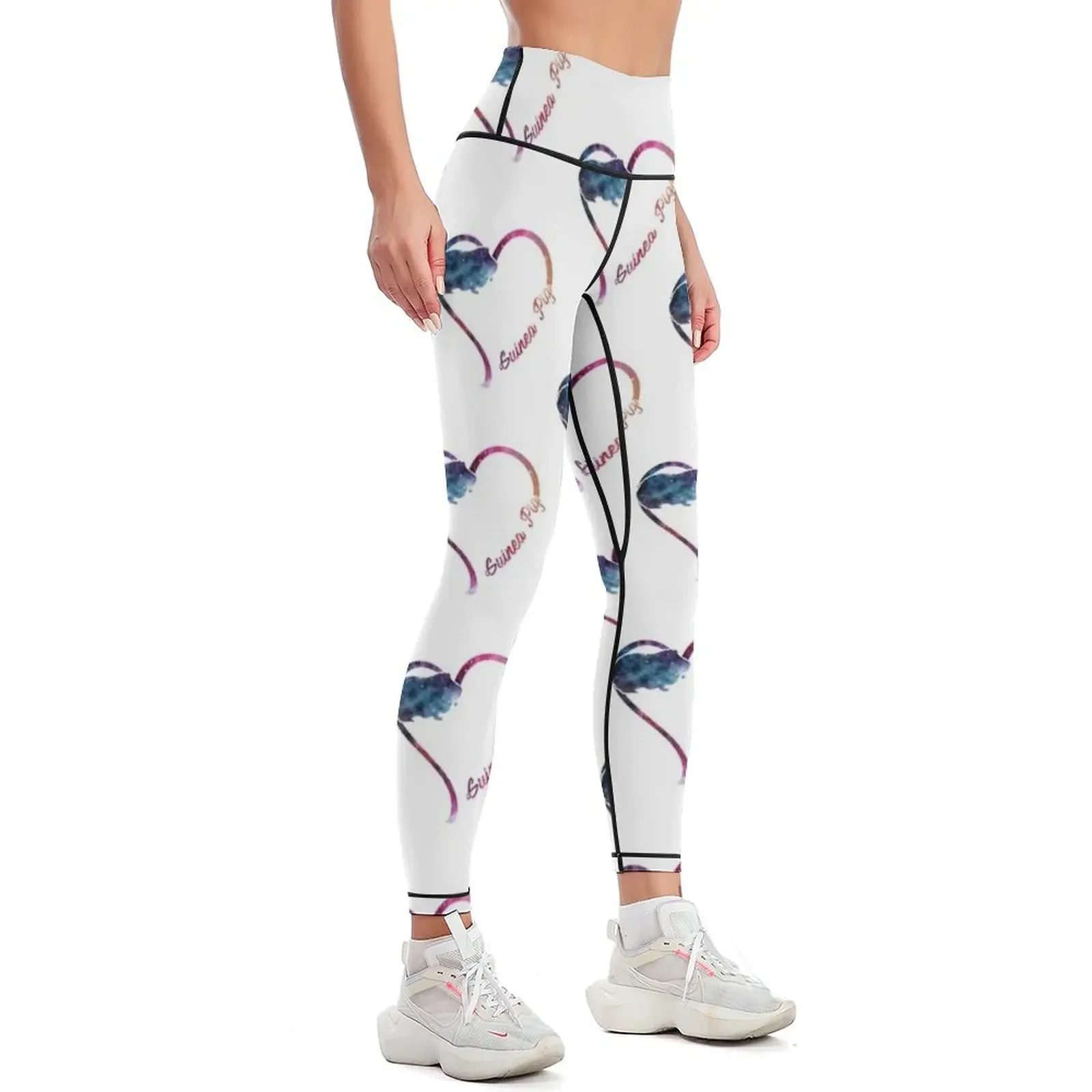 Animal Heart Guinea Pig Galaxy Leggings Women's high waist Women's pants Fitness woman Pants sport Womens Leggings