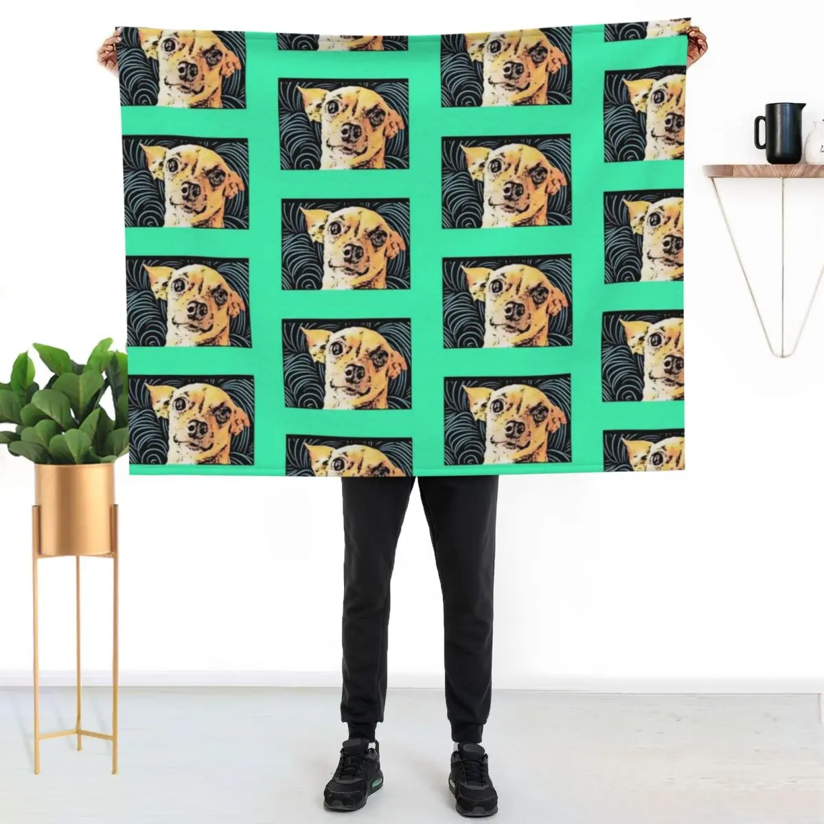 

Chiweenie Love Throw Blanket Soft Warm Blanket Gift for Grandparents