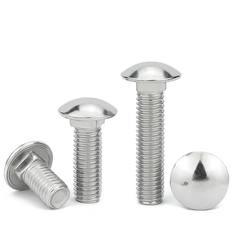 M3 M4 M6 M8 M10 M12 مسامير النقل 304 الفولاذ المقاوم للصدأ الجمالون جولة رئيس ساحة الرقبة النقل المسمار المدرب البراغي