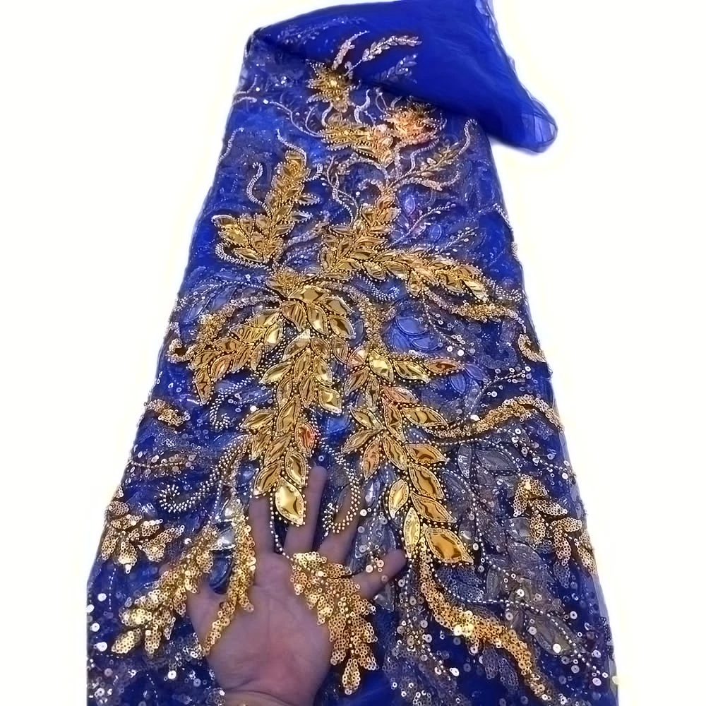 

African French Sequins Tulle Lace Fabric 2025 High Quality Groom Embroidery Mesh Lace Nigerian For Sewing Party Women Dresses