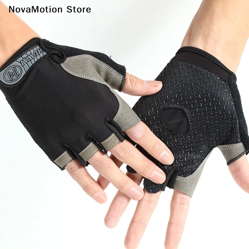 [NM]Half Finger Gloves Gym Fitness Anti-Slip Women Men Gel Pad Gloves Guantes Gym Cycling Fingerless Gloves Bicycle Accessories