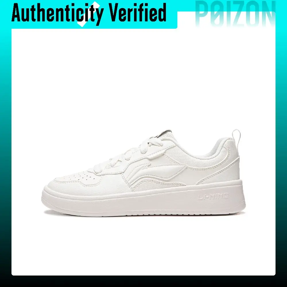 Li Ning First Cloud Synthetic Leather Abrasion Resistant Lightweight Low top Skateboard Shoes Women's AGCV190-6