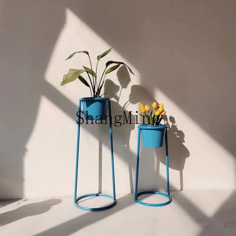 

ZYY floor-to-ceiling indoor simple balcony plant pot rack living room wrought iron