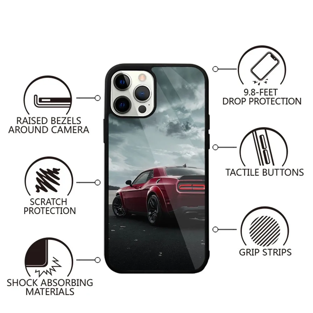CAR D-Dodge C-Challenger S-SRT Phone Case For iPhone 16,15,14,13,12,11,Plus,Pro,Max,Mini Magsafe Magnetic Wireless Charging image 2