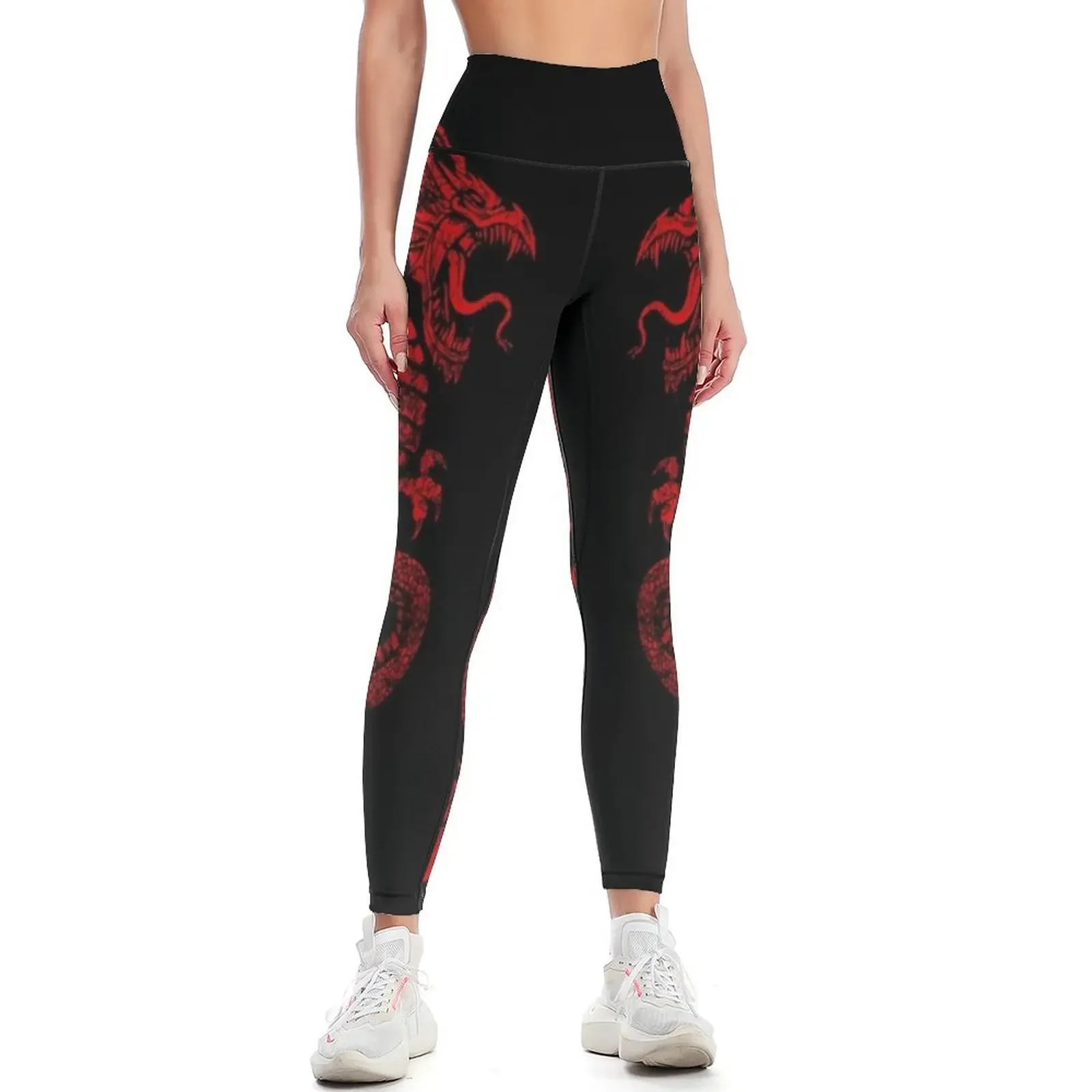 

Red Dragon Leggings for fitness workout shorts high waist Golf wear Womens Leggings
