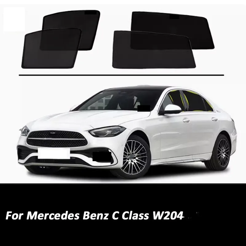 

Для Mercedes Benz C Class W204 2010-2013 Автомобильный солнцезащитный козырек, УФ-защита от тепла, сетчатая занавеска, боковое окно, солнцезащитный козырек от солнца
